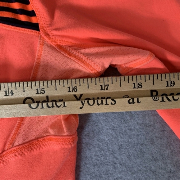 Lululemon Forme Active Jacket Orange Navy Striped Blue Size 6 Gym TN Vols Workou - Picture 7 of 12